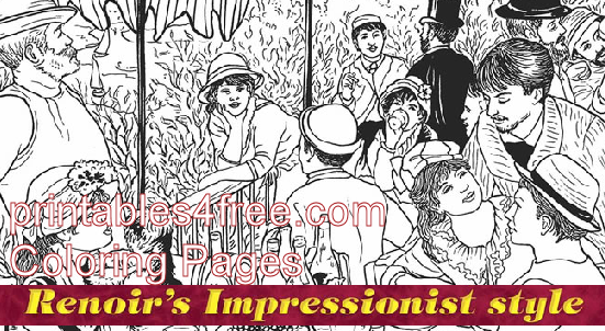 ready to color masterpieces of modern art  by renoir